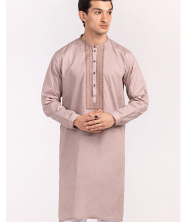 Beige Embroidered Kurta KE-1428