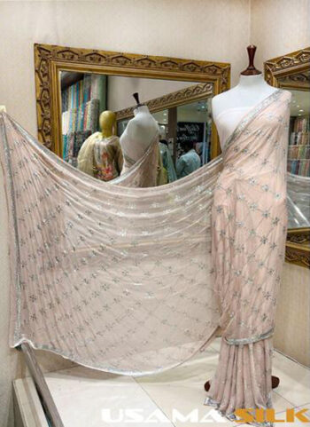 Riwayat exclusive handwork Saari by Usamasilk USR-02 (Unstitched)