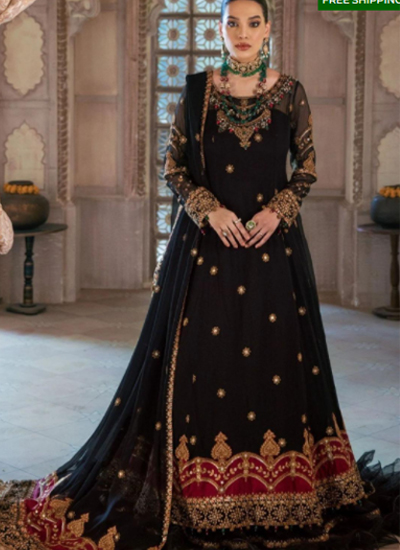 Mohagni Embroidered Chiffon Suits